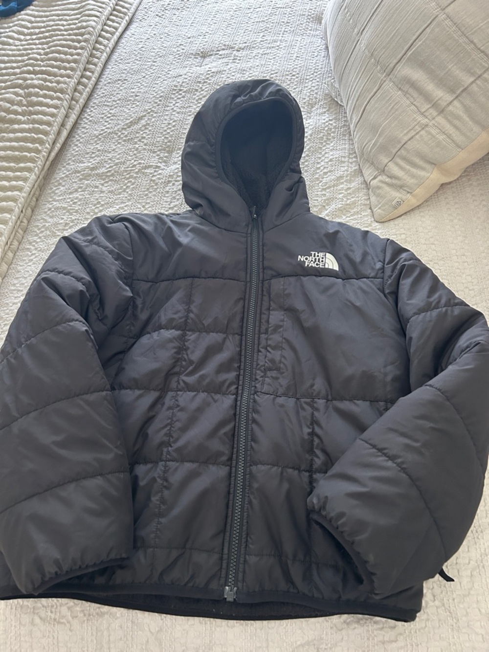 The North Face Black Quilted Hooded Puffer Coat